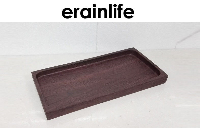 Bathroom Accessory Set Towel Tray Poly Resin Material Woody Finishing